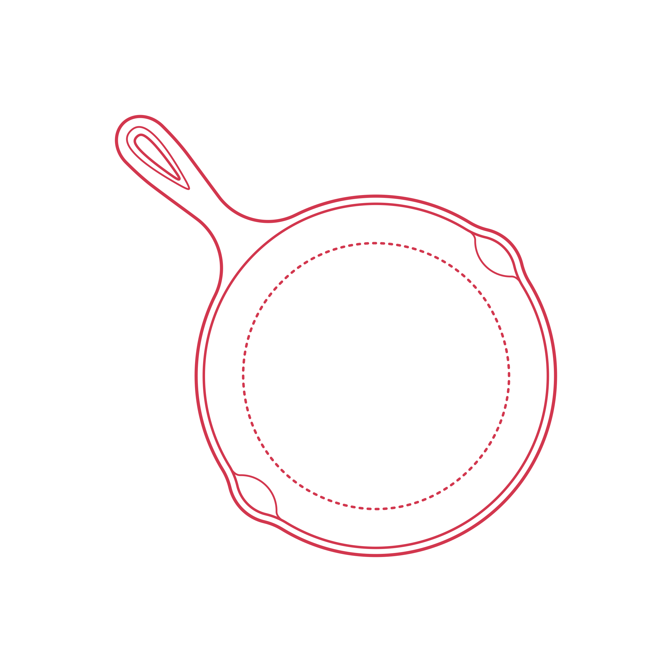 Objects Cooking Pans Cast Iron Skillet 9 Inch Sticker Outline Svg File Free Vectors